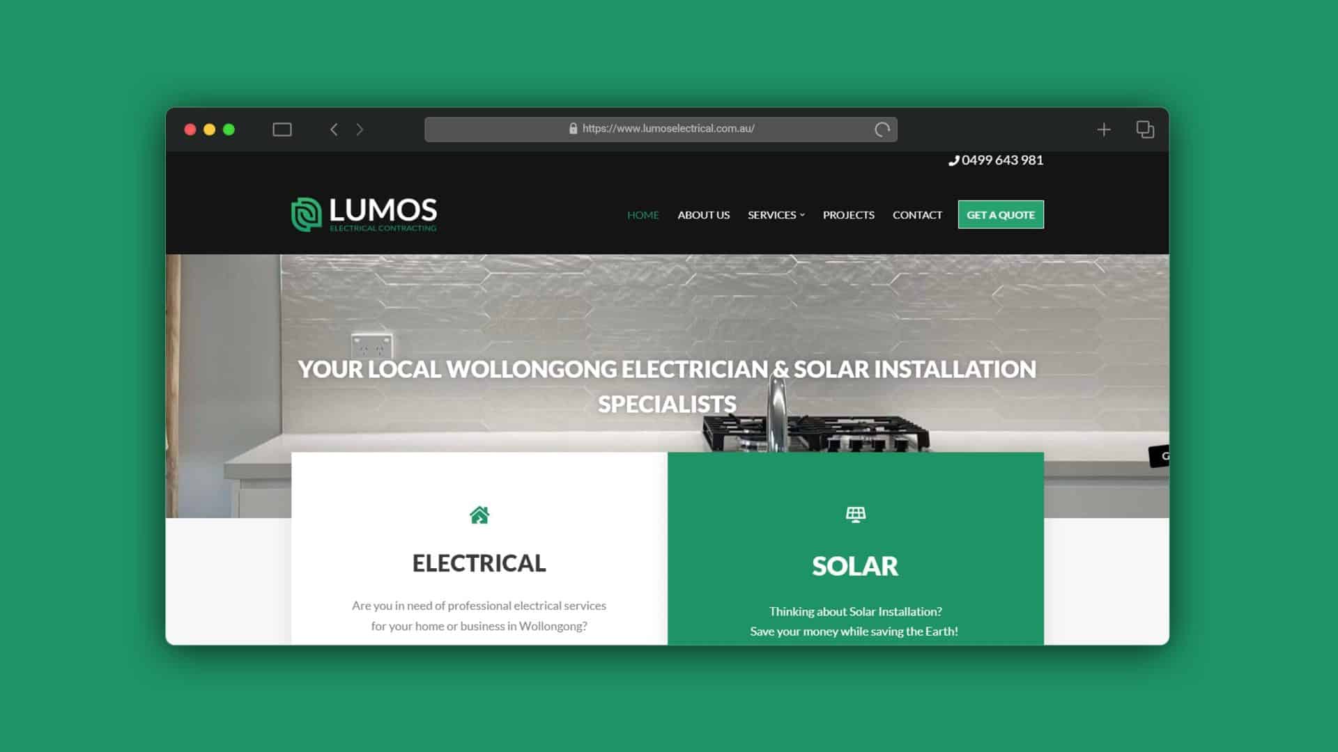 Lumos Electrical Contracting - Website