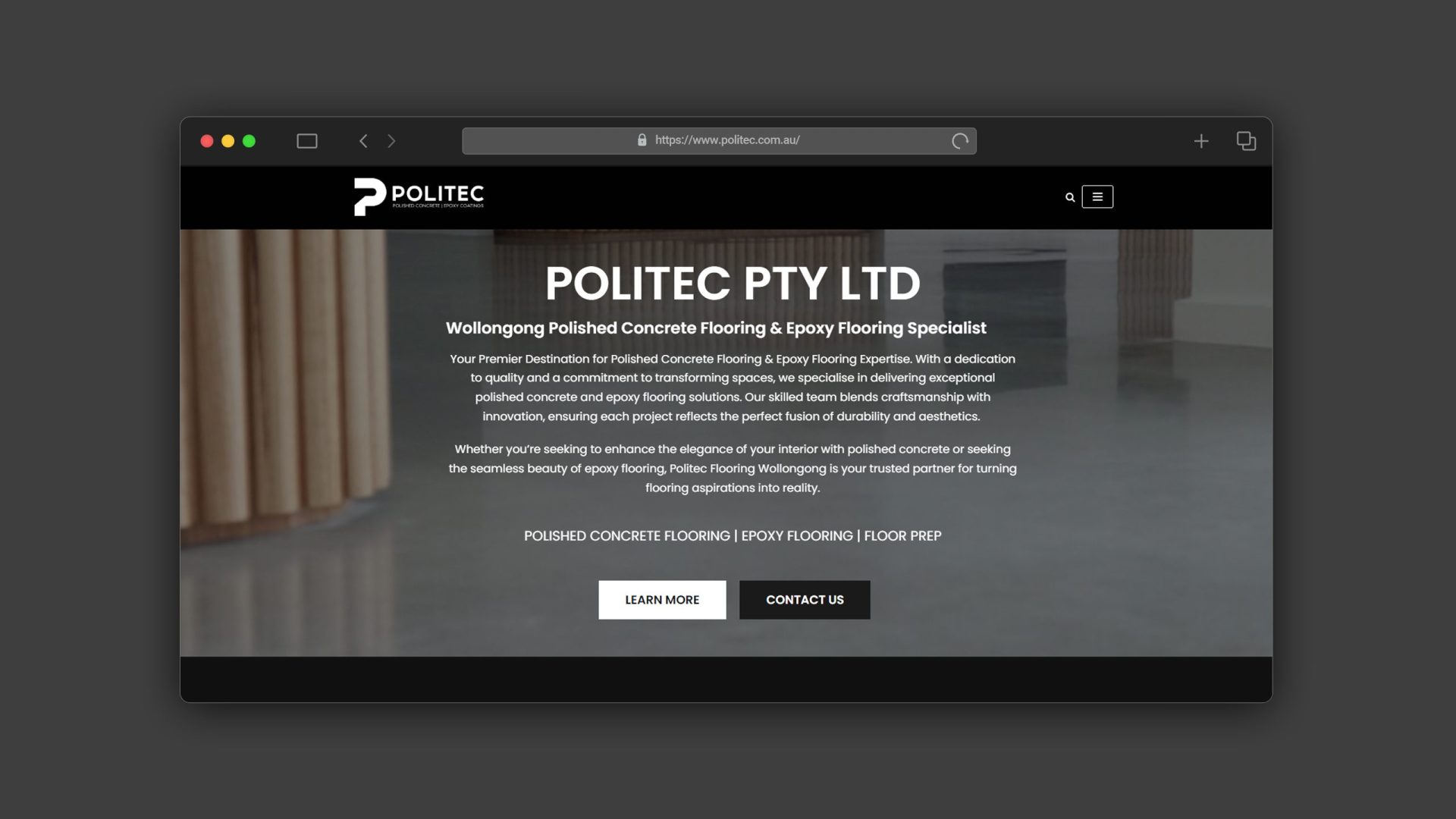 Politec Website - AF Designs Wollongong