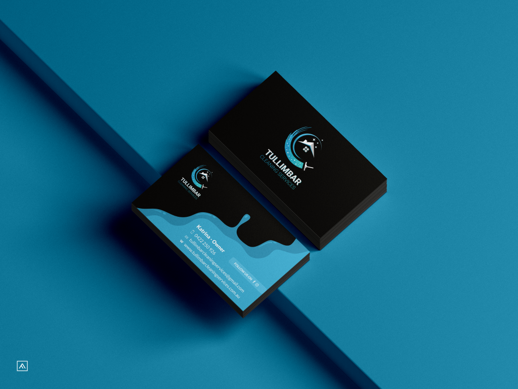 Tullimbar Cleaning Services Business Card Design - AF Designs Wollongong